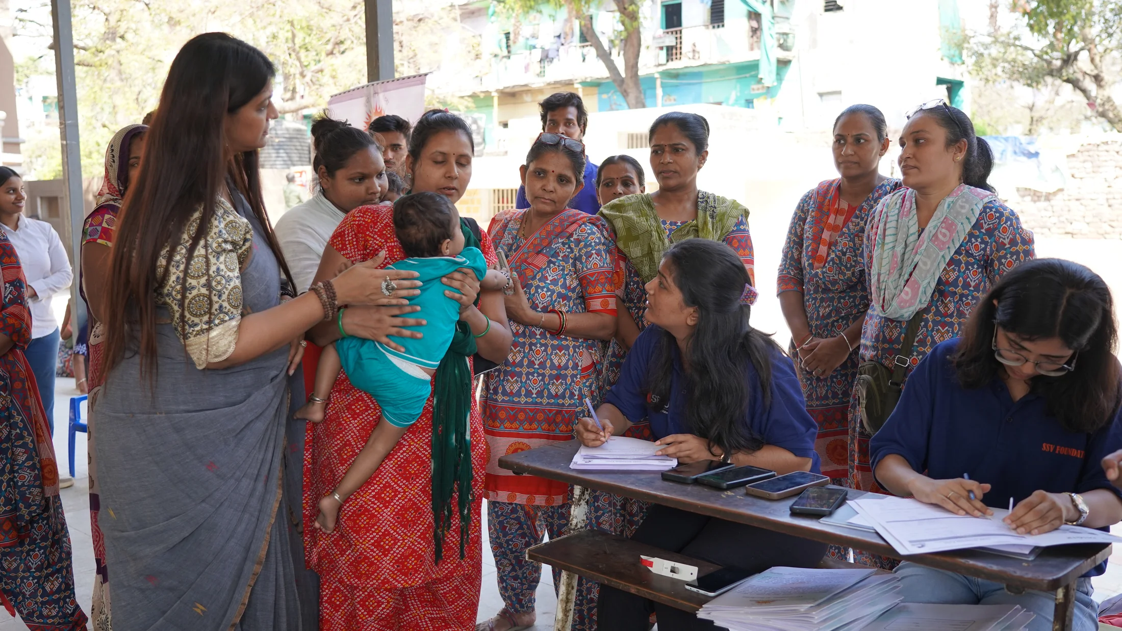 SSV Foundation healthcare camp with community members